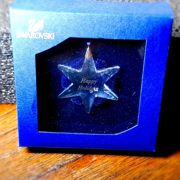 RARE- Swarovski crystal 892342 snowflake Happy holidays small -NOS - B1-L23 - Picture 2 of 8